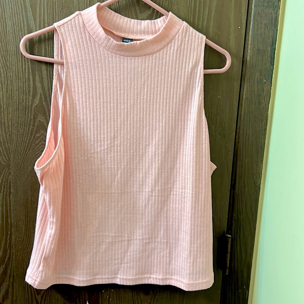 Mock neck tank